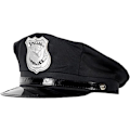 Miniatyrbillede 4 af 5: /#/Politihat Cop Karnevalhatte 1 sort politihat sjov SWAT/#/