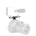 Miniatyrbillede 5 af 6: ##/Hotsko Mount Beslag Dobbelt Hotsko Forlængelsesstang Aluminium Monteringsplade Adapter Dobbelt Forlængelse Hotsko til LED Videolys Skærme##/