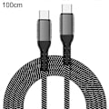 Miniatyrbillede 1 af 5: Datakabel 2-i-1 Hurtig Opladning 5A PD 100W Type-C til Type-C Opladningskabel til Laptop 100cm