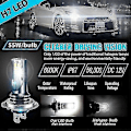 Miniatyrbillede 3 af 4: 4x H7 LED-forlygtepæresæt til nærlys og fjernlys 220W 60000lm Super Bright 6000k Hvid