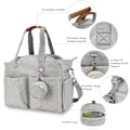Miniatyrbillede 2 af 6: ##/Lysegrå babytaske brystpumpe taske##/
