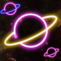 Miniatyrbillede 5 af 5: LED Neon Lys Skilt Planet Natlys USB Kontrol Dekorativ Ma