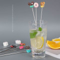 Miniatyrbilde 4 av 5: Sett med 8 cocktailpinner i rustfritt stål, 8 tommer, donutform