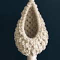 Miniatyrbilde 4 av 5: Hengende Kurv Ananasform Landskapsforming Bomull Makrame Blomsterpotte for Stue A