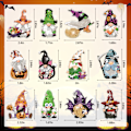 Miniatyrbild 4 av 6: ##/12 st tecknade DIY dubbelsidiga diamantmålning nyckelringar##/