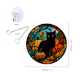 Pikkukuva 2 / 5: ##/Akryyli Halloween-riipus - Musta kissa, riippuva kyltti kotiin##/