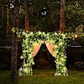 Pikkukuva 2 / 5: ##/Aurinkoenergiaa Käyttävät Rattan-Valot, Vedenkestävät Rattan-Tähtitaivasvalot, Puutarhaan##/