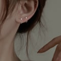 Miniatyrbillede 4 af 5: Zirkon ørehage mode temperament øreringe enkel daglig sm