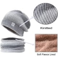 Miniatyrbilde 2 av 6: ##/Hatt & skjerf Vinterhatt Strikket hatt skjerf Damesett##/