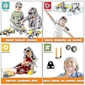 Miniatyrbild 5 av 5: 2024 Pedagogiska Byggleksaker STEM-inlärningskit, Byggklossar för förskolebarn, Ingenjörsleksaker Kreativt set Present till pojkar 5 6 7 8 9 10 år