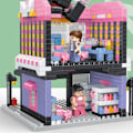 Miniatyrbillede 2 af 3: ##/Byggeklodser mini by gade scene, kosmetik butik, 829 stykker##/