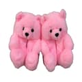 Fuskpäls Tofflor med Teddybjörn - Rosa för Kvinnor och Flickor