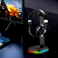 Pikkukuva 5 / 6: ##/Kuulokemikrofoni teline 2 USB-portilla RGB kuulokemikrofoni teline##/