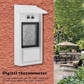 Miniatyrbillede 1 af 5: Hvid Digital Termometer til Indendørs Udendørs, Vandafvisende Trådløs