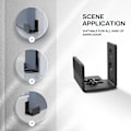 Miniatyrbild 5 av 5: Svart, 2-pack Glidande Låsdörr Botten Golvguide, U-formad, Flexibel