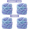 Miniatyrbild 2 av 5: ##/(Lila Blå) 4-pack 100g Akryl Stickgarn för Virkning, Stickning##/