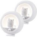 Miniatyrbild 2 av 5: Söt Katt Rörelsesensor Nattlampa (2-pack), Sladdlös Laddningsbar