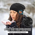 Miniatyrbillede 1 af 5: Bluetooth 5.0 Hat til Mænd, Julegaveidé, Unisex Ski Musik