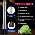Miniatyrbillede 1 af 5: 10 Tommer Cocktail Muddler og Blandeske i Rustfrit Stål - Hjemme B