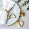 Miniatyrbillede 2 af 5: (Halvrund) Manschet Brushed Guld Servietringe Sæt af 6, Modernist N