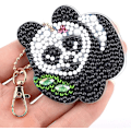 Pikkukuva 1 / 5: 5 kpl DIY 5D Panda Timanttimaalaus Avaimenperät, Strassit DIY