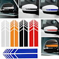 Miniatyrbillede 4 af 4: 14*3CM (Sort) Bilspejl Stickers med Striber Pile Design