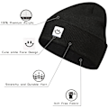 Miniatyrbillede 1 af 3: Strik Beanie Hat til Mænd/Kvinder 2-pak sort/sort