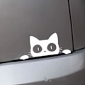 Miniatyrbilde 1 av 3: Vanntett Katt og Dyremotiv Bilstikker (Hvit)