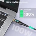 Miniatyrbild 6 av 6: Type c till lightning snabbladdningskabel 2m svart USB-C