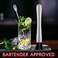Miniatyrbillede 5 af 5: 10 Tommer Cocktail Muddler og Blandeske i Rustfrit Stål - Hjemme B
