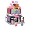 Miniatyrbillede 1 af 3: ##/Byggeklodser mini by gade scene, kosmetik butik, 829 stykker##/