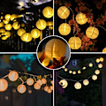 Pikkukuva 3 / 5: Aurinkopaneelit ulkokäyttöön 20ft 30 LED-lyhtyä 8 tilaa Vedenkestävä