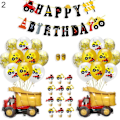 Miniatyrbild 1 av 5: 1 Set Latex Barn Ingenjörsbil Prick Ballong Pojkar Tema Födelsedagsfest Present Dekor 2