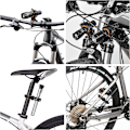 Miniatyrbillede 4 af 5: 2 stk. Cykel Lygte Holder Klip Sort og Hvid Cykel Lommelygte H