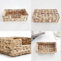 Miniatyrbillede 2 af 5: Servietholder af vandhyacint, dekorativ bakke