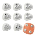 Miniatyrbilde 2 av 5: (8 STK, Hvit) Selvklebende Mini Caster Hjul, Lim Universal