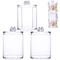 Miniatyrbillede 2 af 5: 3 i 1 Vatpindsholderboks Plastik Vatpindsholder Transparent