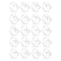 Pikkukuva 1 / 5: ##/(1-20) 20 Kuusikulmioita Numeroituja Akryyliaterimia - Hopea Ba##/