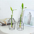 Miniatyrbillede 2 af 3: ##/(2-delt) dekorativ metalvase - moderne borddekoration, geometrisk design##/