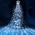 Miniatyrbillede 2 af 5: 317 LED Julelys Girlande, Diameter 32cm Stjernelys Gardin