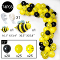 Miniatyrbillede 1 af 3: 74 Stykker Lille Bi Helium Latex Balloner til Pige Kvinder Bi