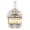 Pikkukuva 1 / 4: ON/OFF/ON 3-asentoinen vaihtokytkin 4PDT 12 nastaa 12mm 15A/250VAC 10A/380VAC