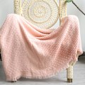 Miniatyrbild 1 av 5: ##/Rosa soffafilt, sjal, sängöverdrag, kontorsfilt för tupplurar##/