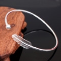 Miniatyrbilde 1 av 3: 2-delt åpent blad armbånd (roségullfarge) Justerbar Si