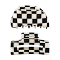 Miniatyrbilde 1 av 5: Zebra Rutete Dame Jenter Hårklyper Hai-klyper (2 stk)