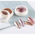 Pikkukuva 1 / 4: 6 kpl Rose Gold -kynsilakkapölyä, Kiiltävä Metalli Peiliefekti, Kromi