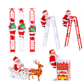 Miniatyrbild 5 av 5: ##/Elektrisk tomte leksak, vit stege klättrare, julklapp##/