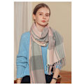Miniatyrbild 1 av 4: ##/Ullhalsduk damhalsduk mysig mjuk rutig vinterhalsduk poncho kvalitet##/