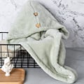 Miniatyrbillede 3 af 5: 1 Pak Mikrofiber Hårhåndklæde Wrap Super Absorberende 30x70cm Stor