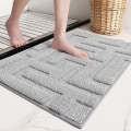 Miniatyrbillede 1 af 5: Skridsikker Bademåtte 40x60cm Grå, Absorberende og Vaskbar Badeværelsesmåtte